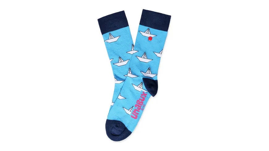 Unabux Unisex Socken Papierschiff Papierschiff