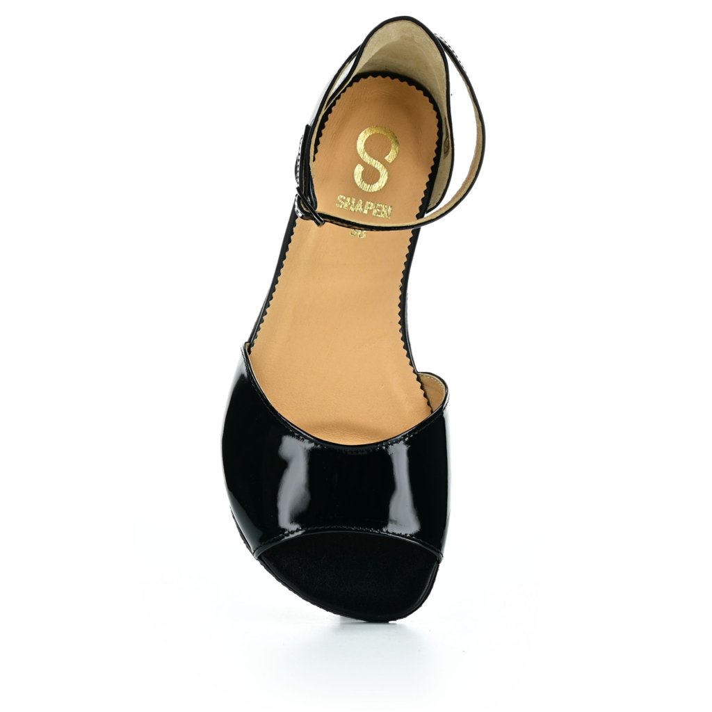 Shapen Lily Black Wide Barfußsandalen