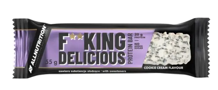 Allnutrition Fitking Delicious Cookie Cream - Протеинска плочица 55 г