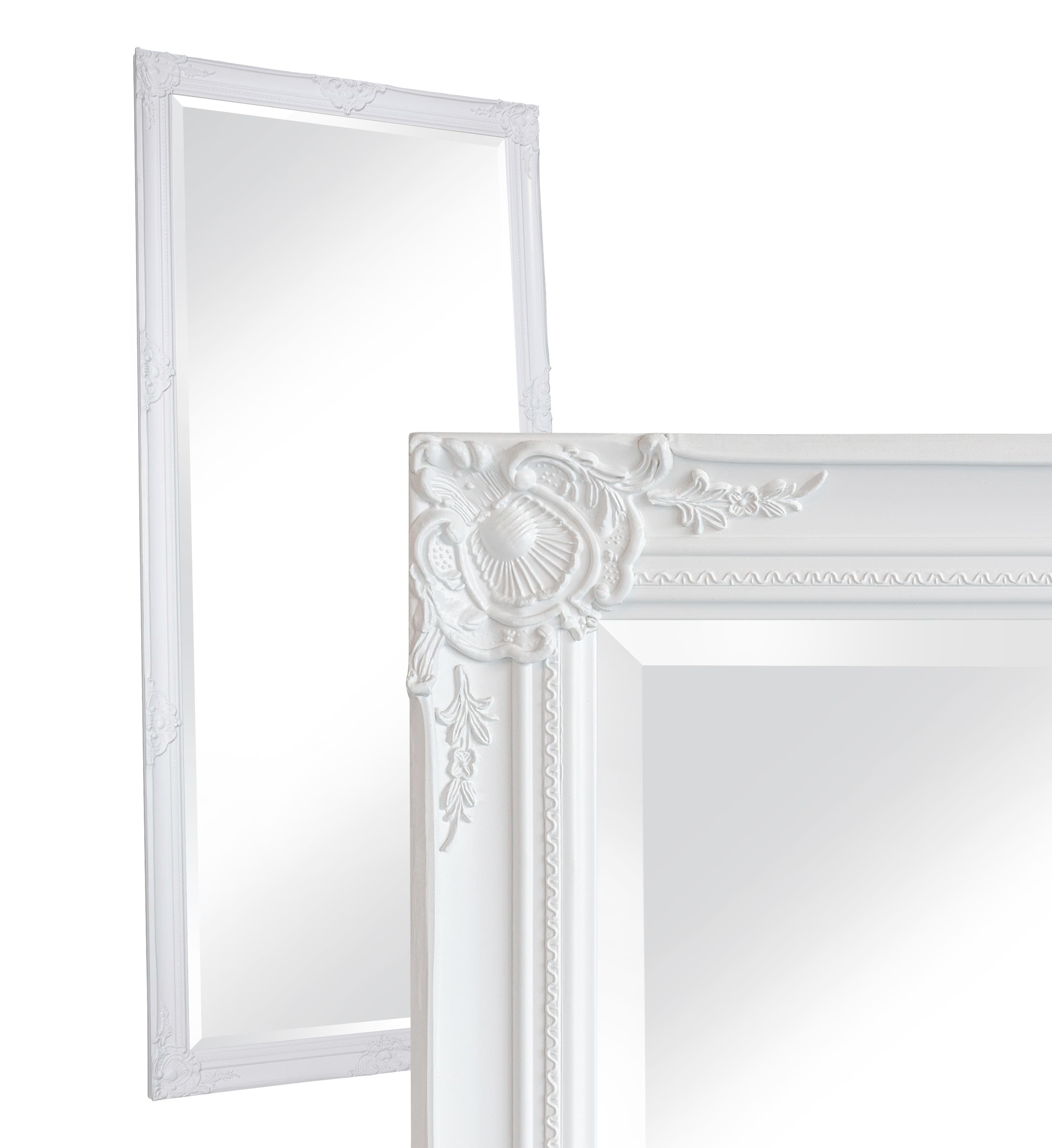 LC Home Spiegel LC Home Wandspiegel XL Barock Spiegel Weiß ca. 180x80 cm Antik-Stil Ganzkörperspiegel