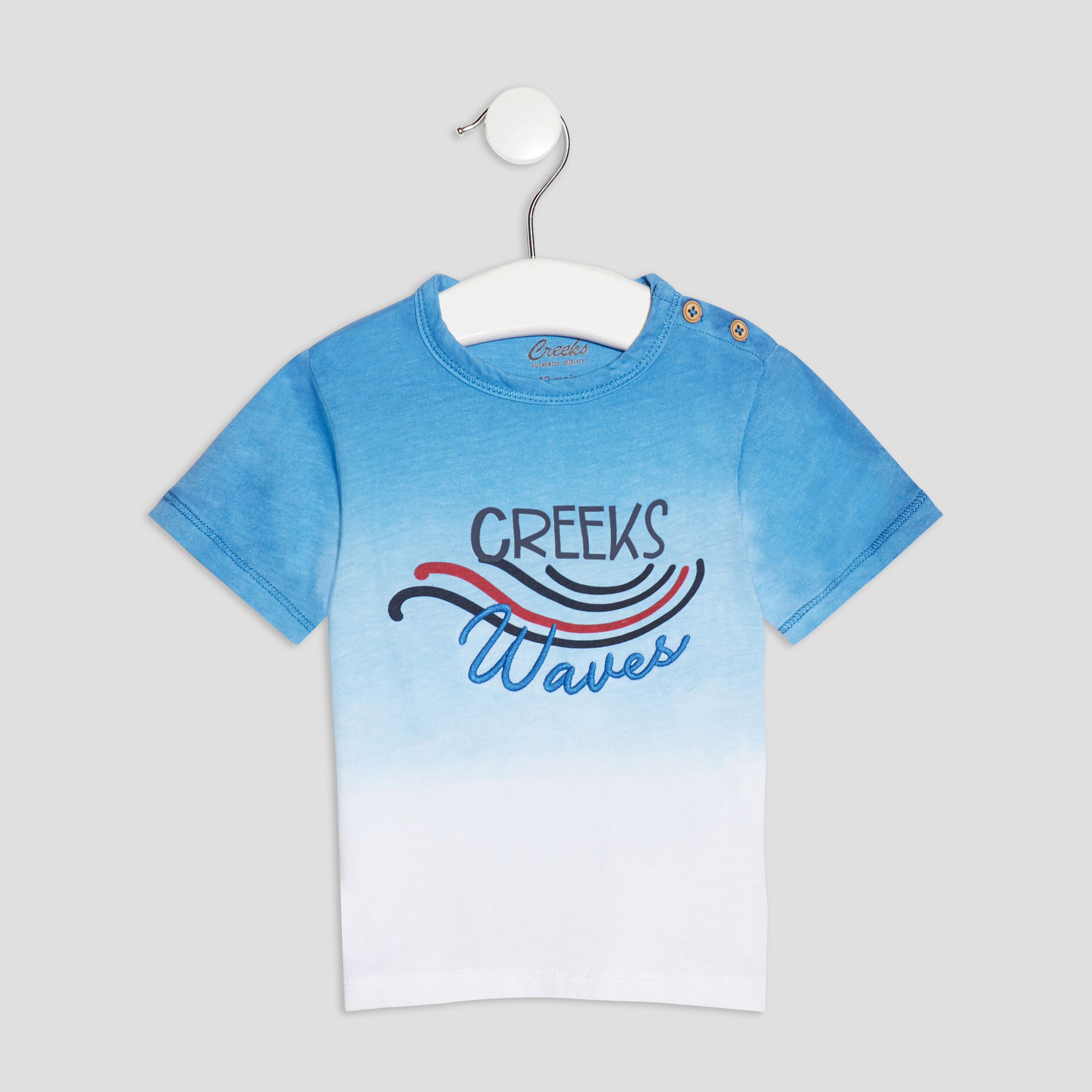 T-shirt manches courtes Creeks bleu bébé garçon | La Halle