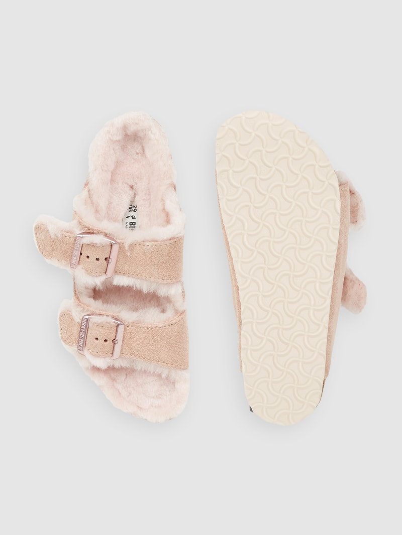 Sandalen aus Veloursleder Modell 'Arizona' in rosé