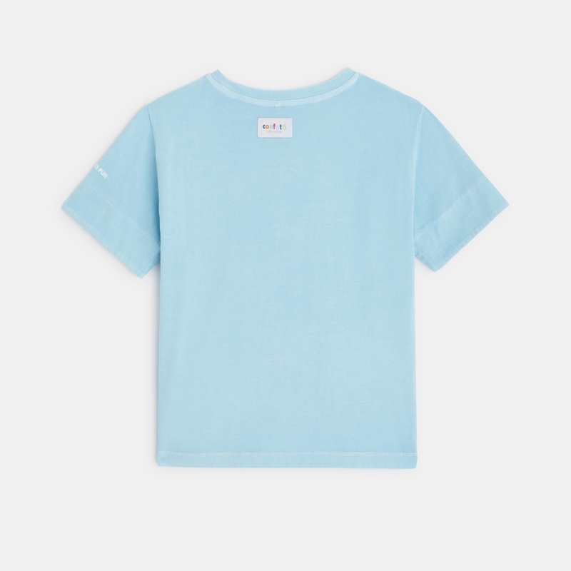 T-shirt Bleu ciel Confetti pigments naturels mixte