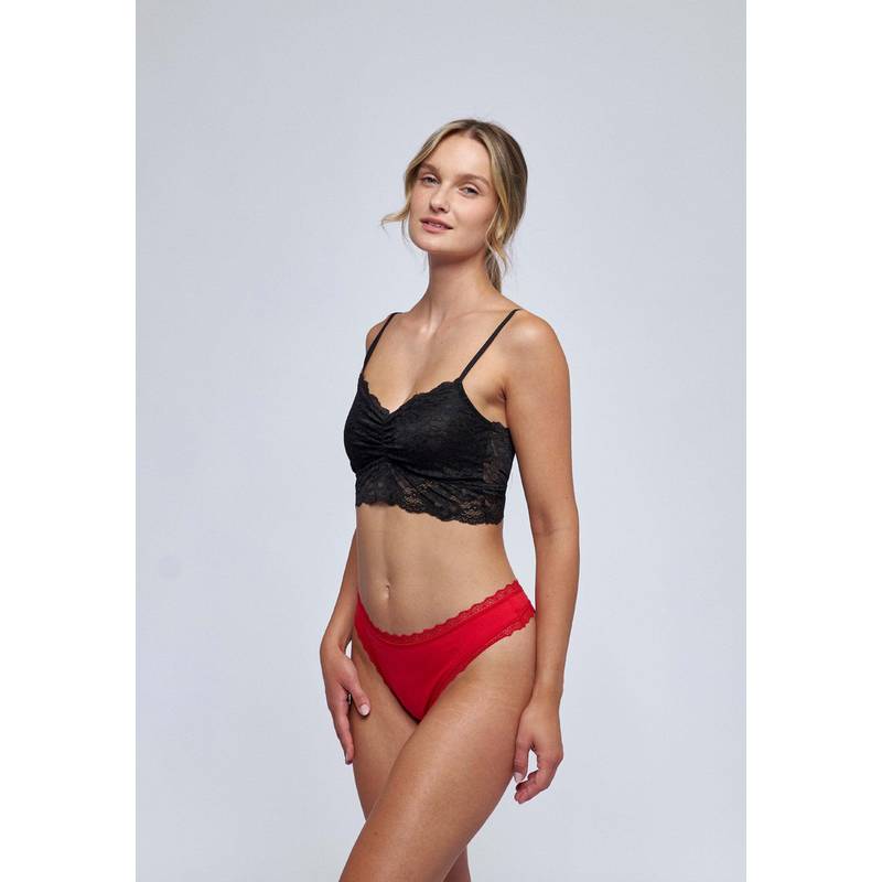 Snocks Tangas mit Spitze aus Bio-Baumwolle Unterhose Damen