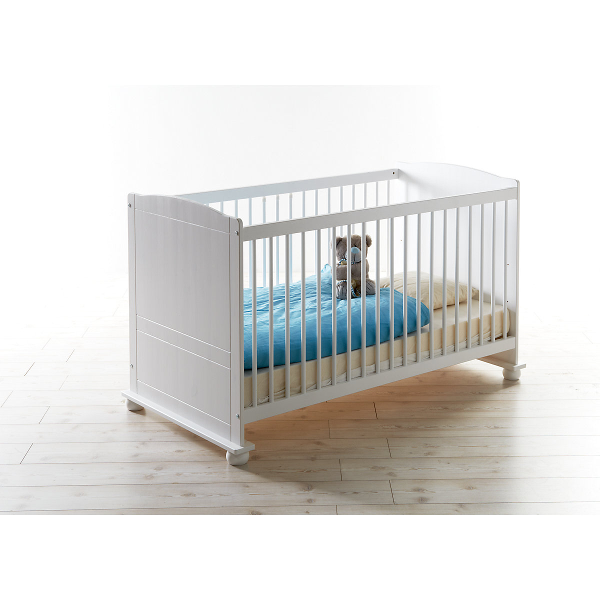 Babybett Gitterbett Adam Kiefer Weiß