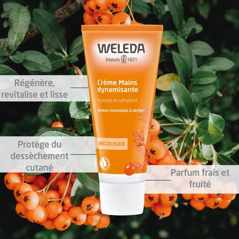 WELEDA ARGOUSIER Crème Mains dynamisante Soins des mains