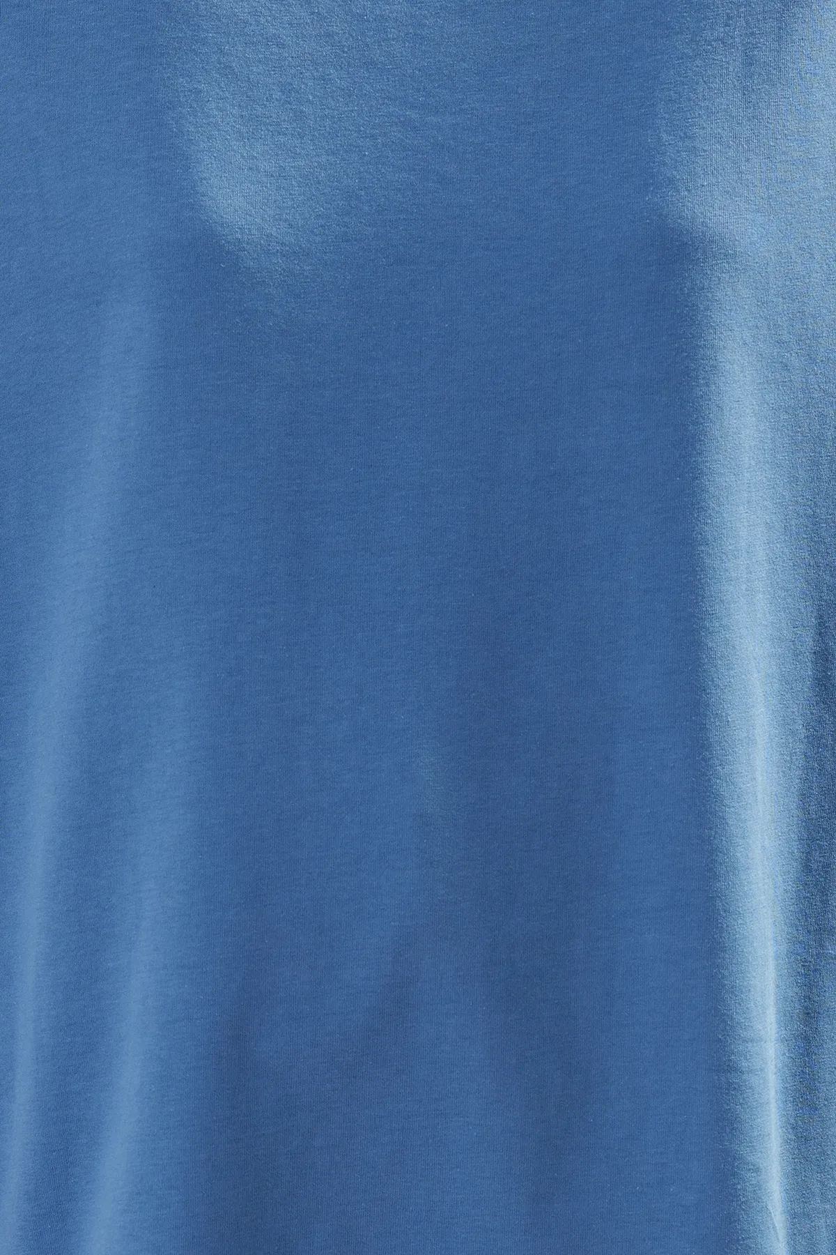 Trendyol Collection  Indigoblaues Strick-T-Shirt im Boyfriend-Stil mit U-Boot-Ausschnitt, 100 % Baumwolle TWOSS20TS0140
