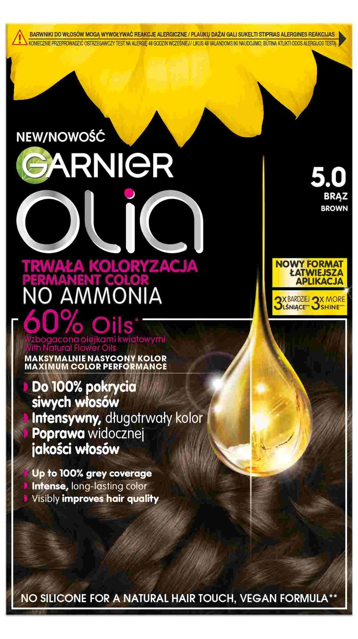 Garnier Olia plaukų dažai 5.0 rudi