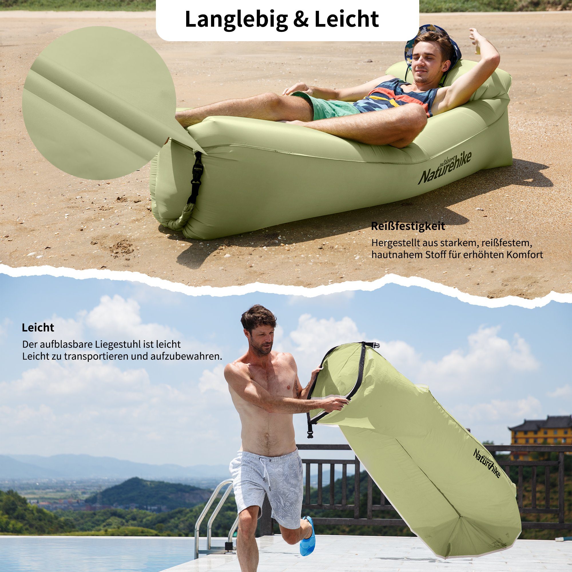 Naturehike Luftsessel Wasserdichtes Luftsofa mit Portable Paket