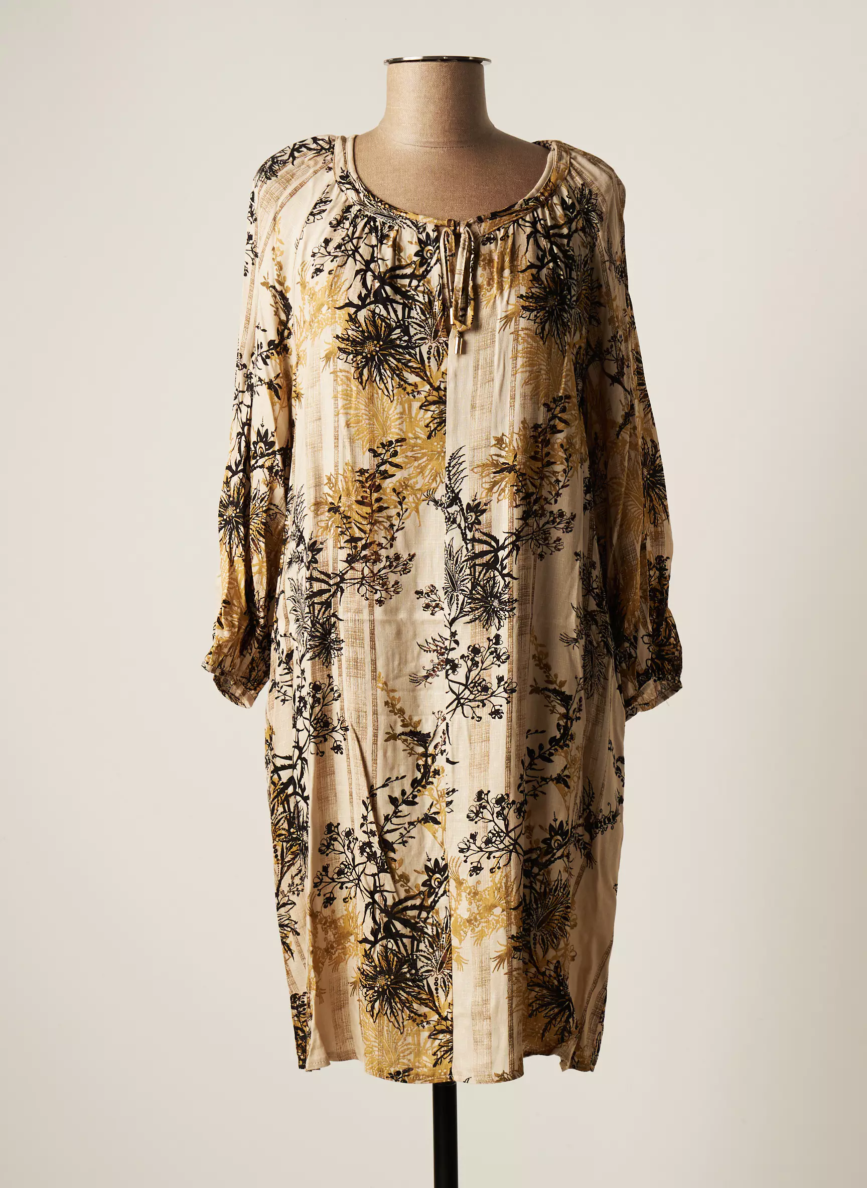 Lauren Vidal Robes Mi Longues Femme couleur beige