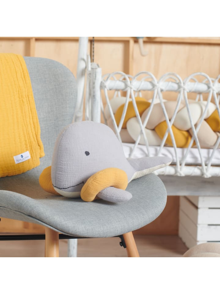 nordic coast company  Kuscheltier Musselin Wal Bobby - ca. 33 cm günstig kaufen onesize
