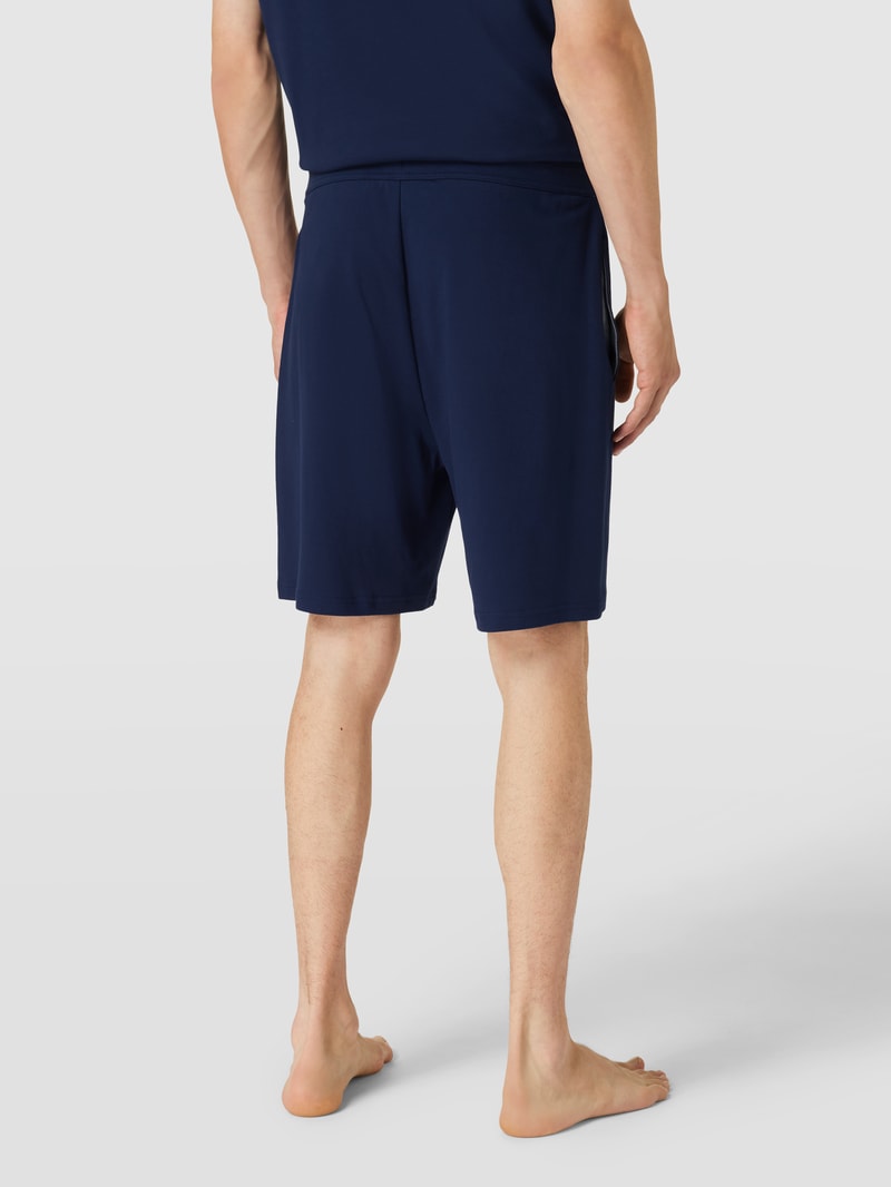 Sweatshorts mit Label-Detail in marineblau