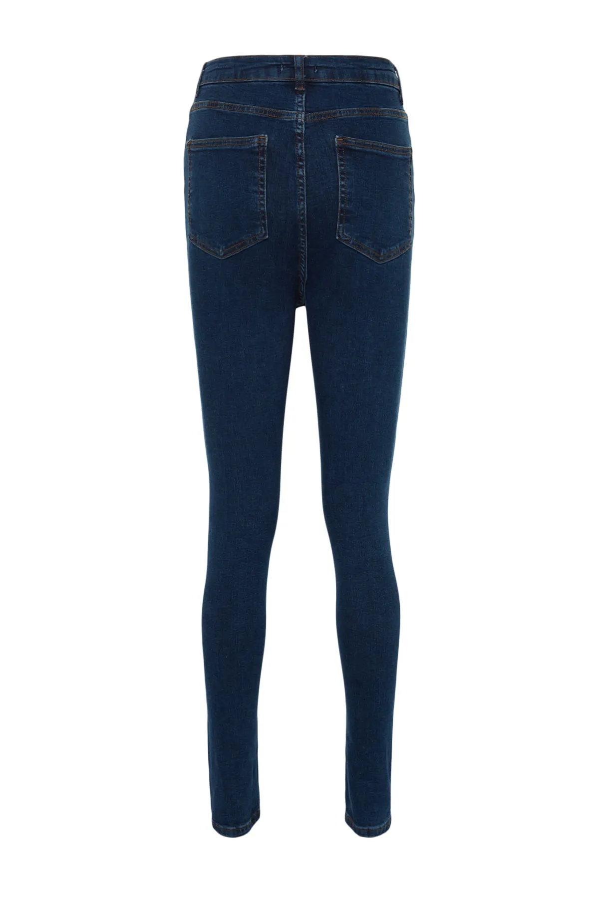 Trendyol Collection  Dunkelblaue Skinny Jeans mit hoher Taille TWOSS23JE00075