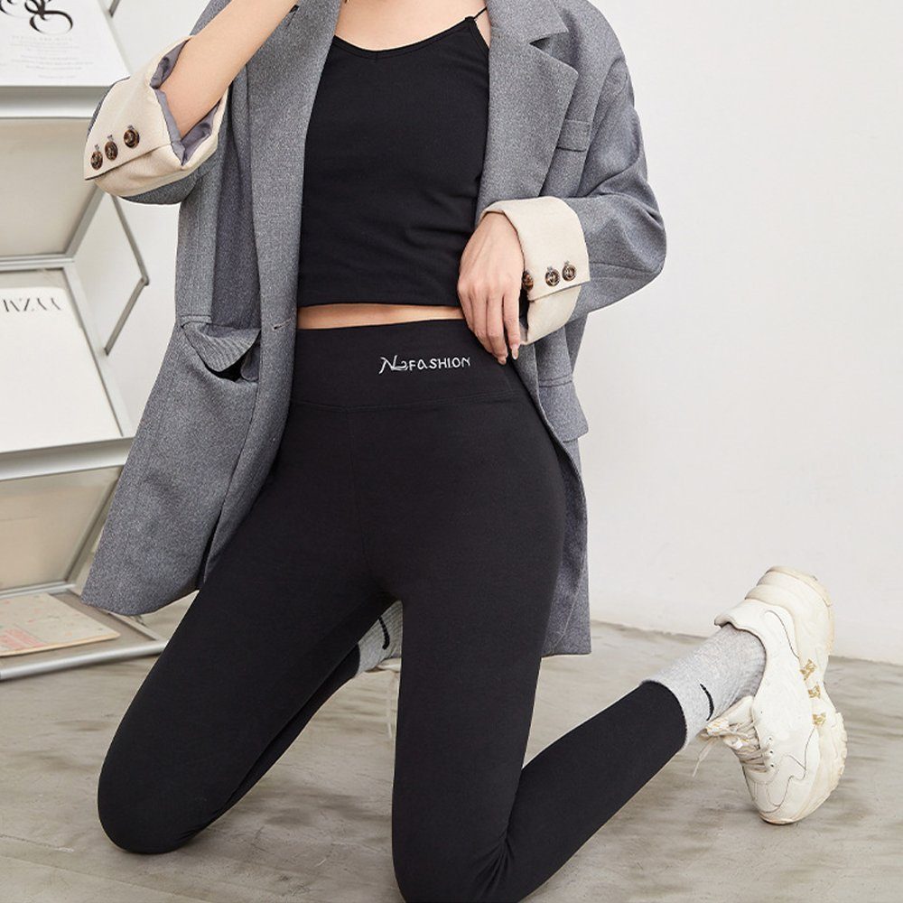 FYLA Thermoleggings Thermohose Damen Herbst- und Winterhose Innenbekleidung Leggings (1-tlg) Einfarbig, warm, hohe Taille, Leggings, Thermohose