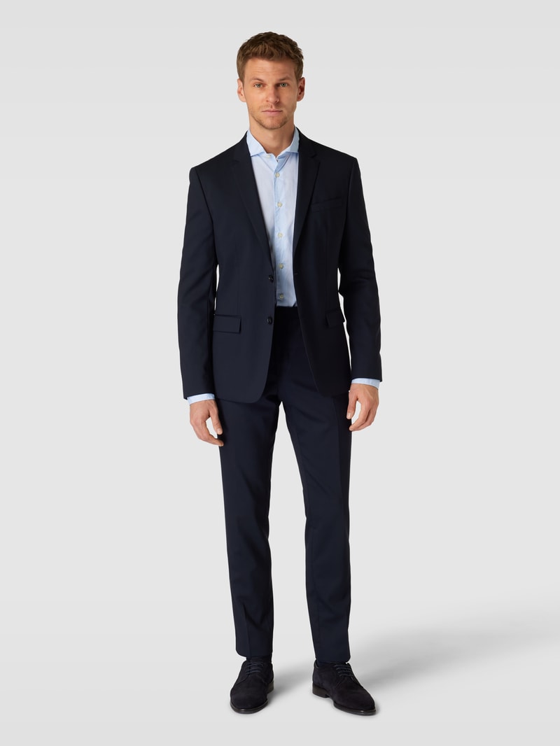 Regular Fit Business-Hemd mit Haifischkragen in bleu