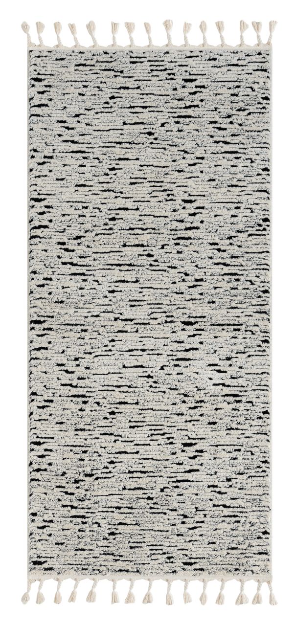 MyFlair Teppich Moroccan Balance, 100 cm x 200 cm, Farbe schwarz, rechteckig, Florhöhe 19mm
