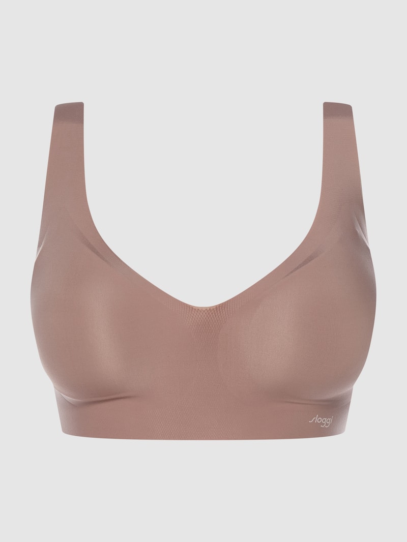 Bralette mit wattierten Cups Modell 'Zero Feel' in hellbraun