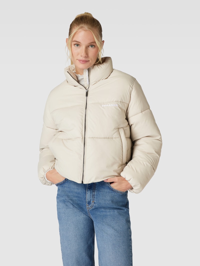 Steppjacke mit Stehkragen Modell 'GEORGIA' in taupe
