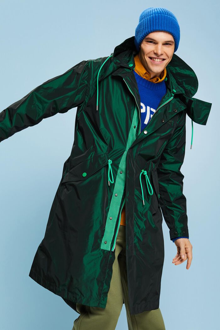 Zipp-Off-Parka in Metallic-Optik