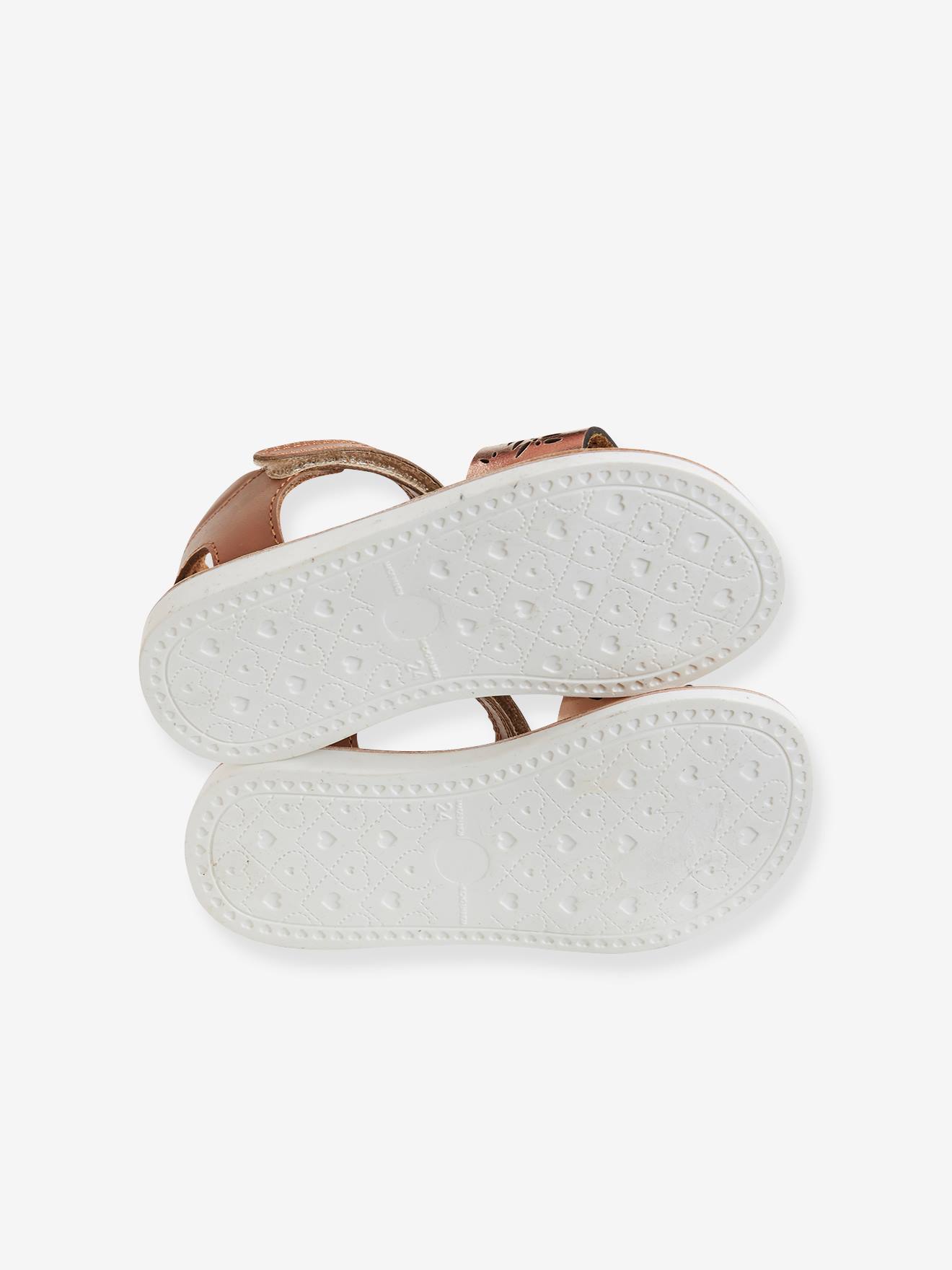 Sandales cuir fille collection maternelle kaki