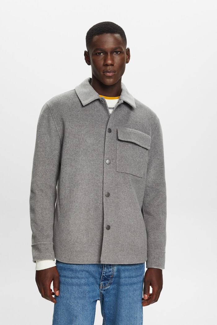 Jacke aus recyceltem Wollmix