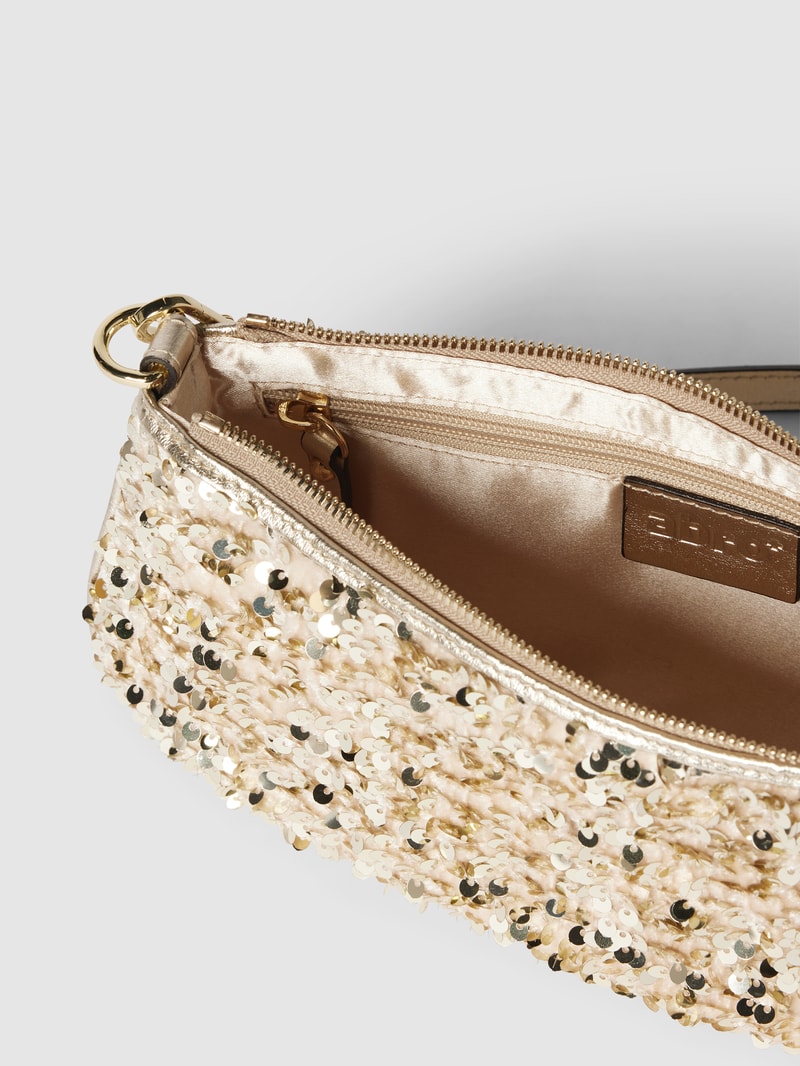 Handtasche mit Paillettenbesatz Modell 'Virginia' in gold