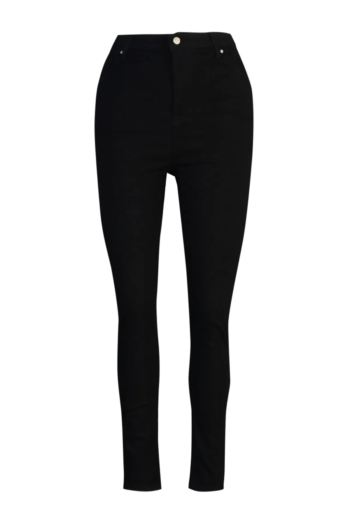 Trendyol Curve  Schwarze, lichtechte, flexible Skinny-Jeans mit hoher Taille TBBAW23CJ00061
