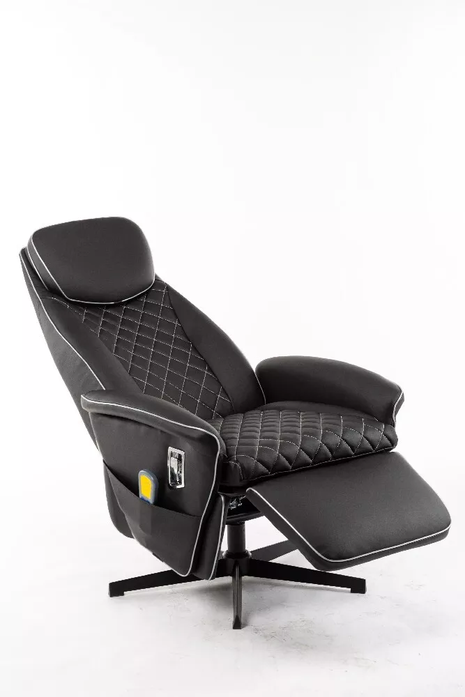 Happy Home Happy Home Elektrischer Massagesessel Relaxsessel HWP09-SCW schwarz Lederoptik