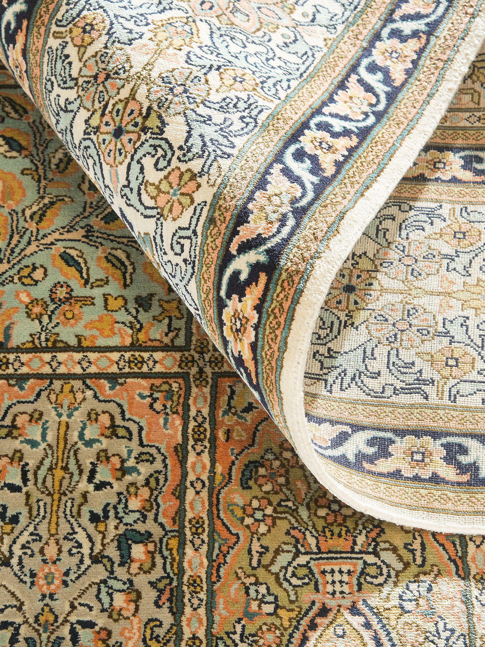 Kaschmir Seide 18/18 ca. 246 x 345 cm, Unikat / Einzelstück