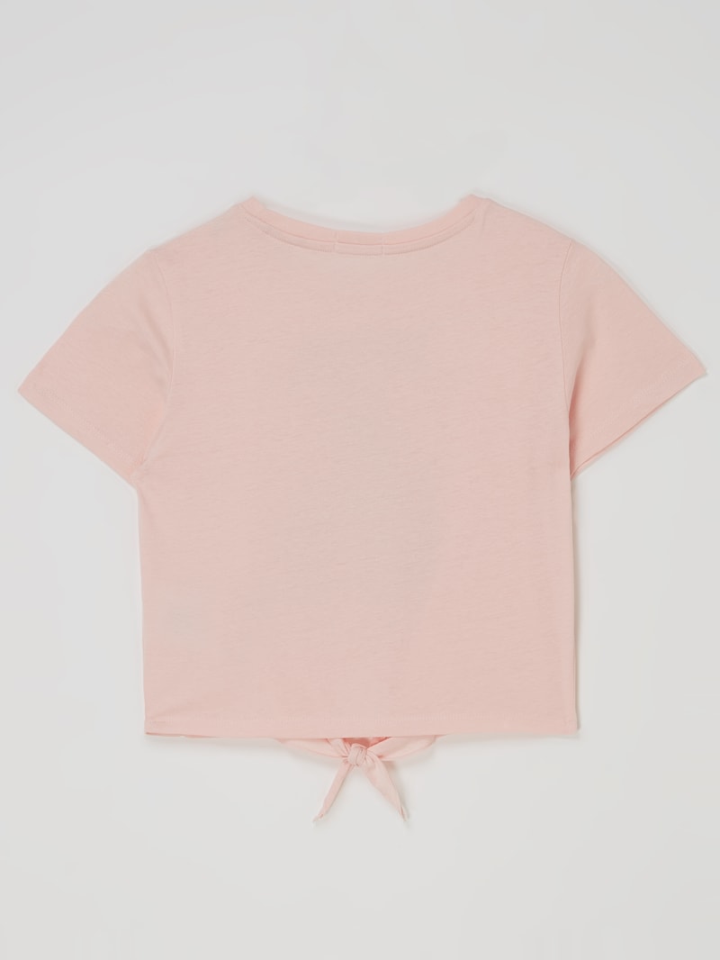 Cropped T-Shirt aus Baumwolle in rosa