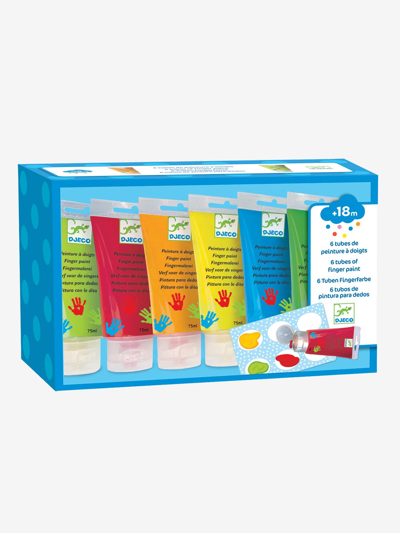 6 tubes de peintures à doigts DJECO multicolore