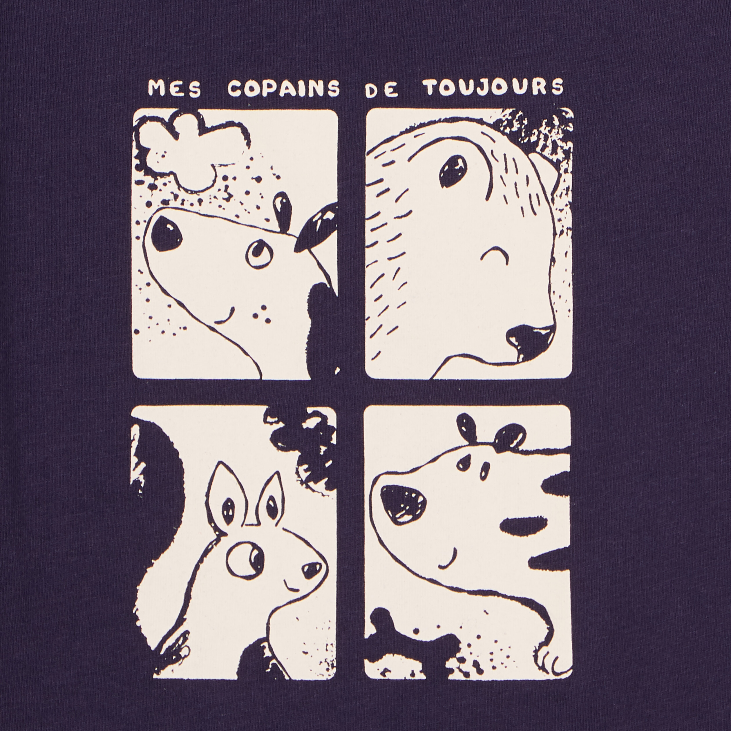 T-shirt épaule boutonnée manches longues bleu marine bébé garçon | La Halle