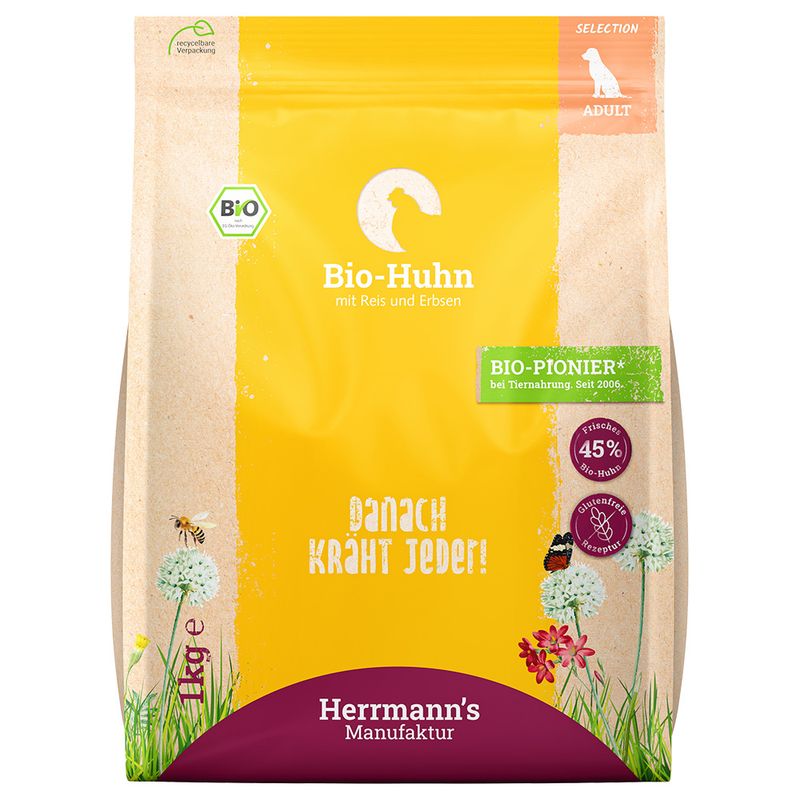 Herrmanns Bio-Huhn mit Reis & Erbsen