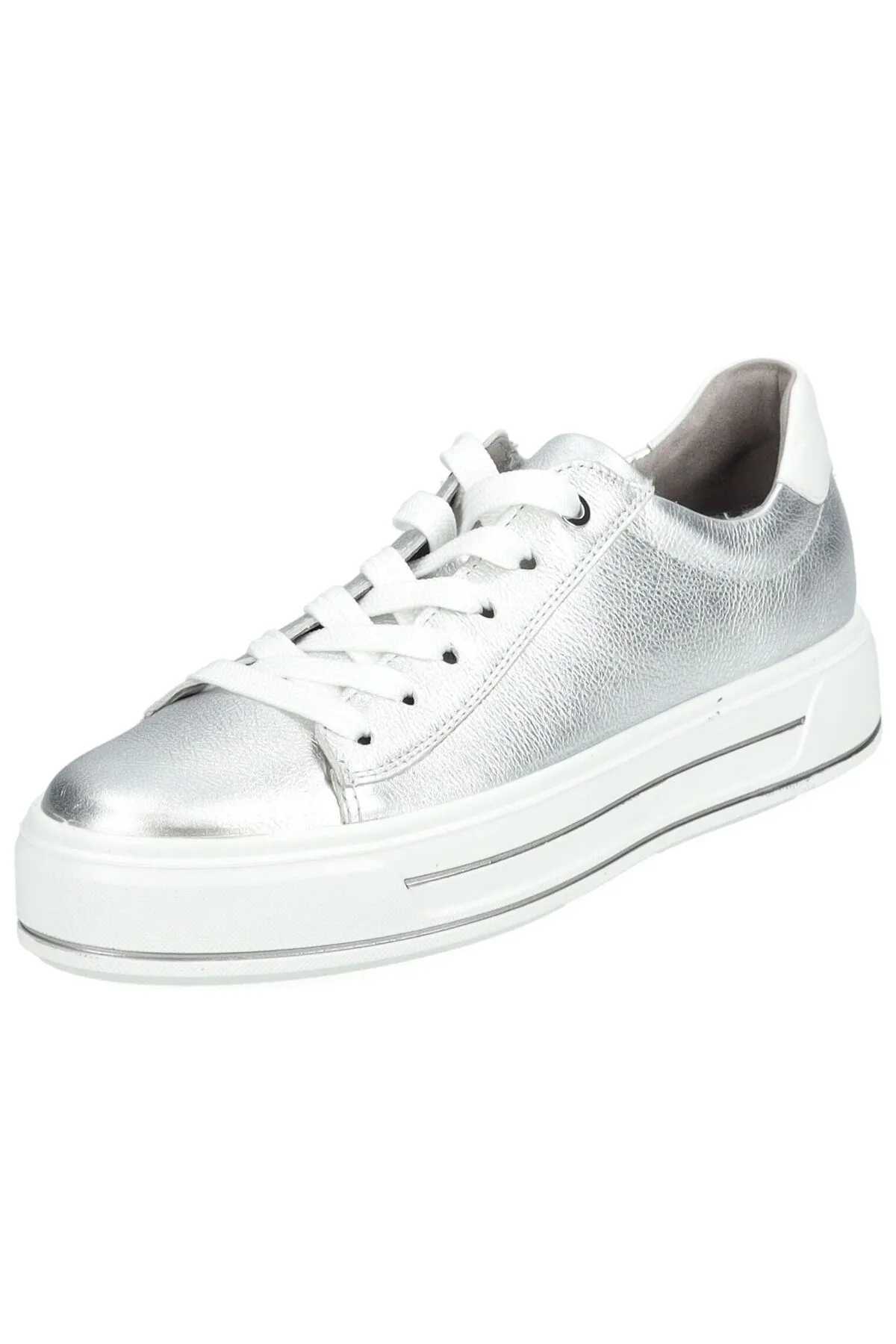 ARA  Sneaker - Silberfarben - Flacher Absatz