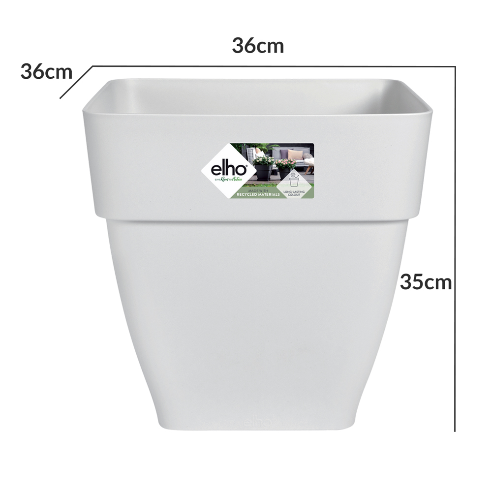 Casaria Deuba® Blumentopf Weiß 36x36x35cm 30L
