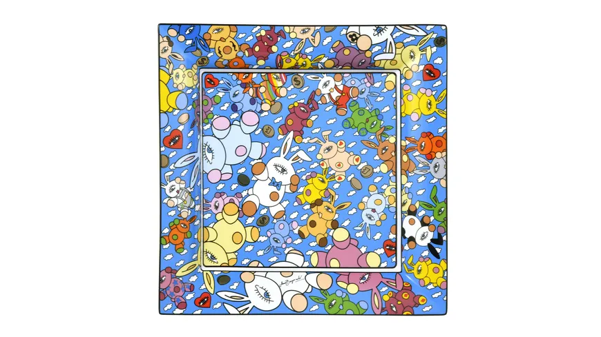 Goebel Schale Bergonzoli - Magic Bunny Explosion blau, mehrfarbig
