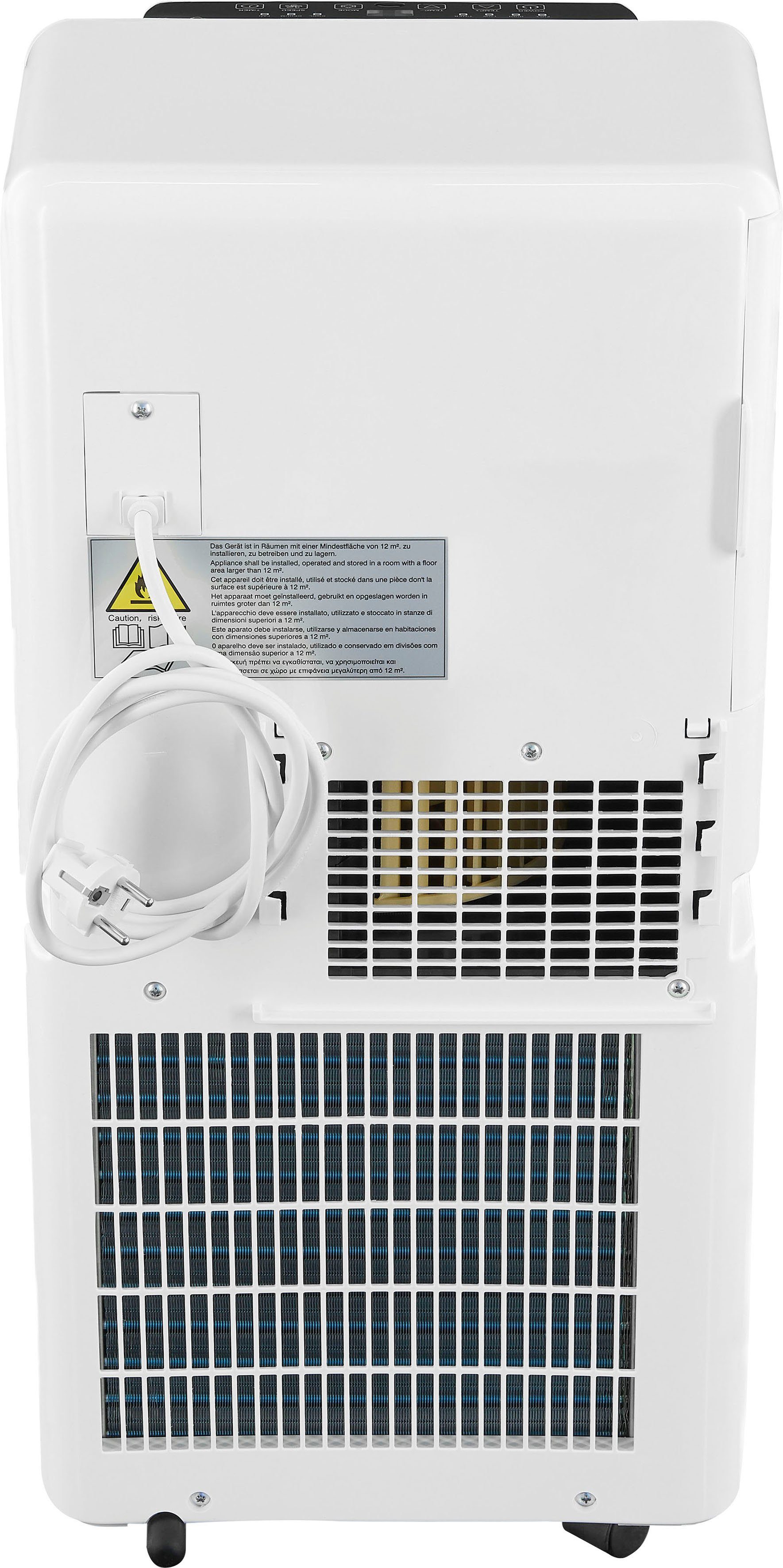 exquisit 3-in-1-Klimagerät CM 30953 we, Luftkühlung - Entfeuchtung - Ventilation, geeignet für 30 m² Räume