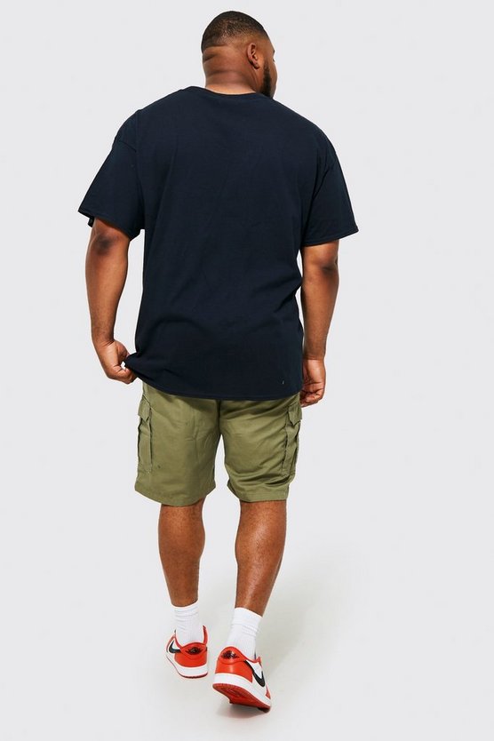 Plus Cargo-Shorts mit elastischem Bund