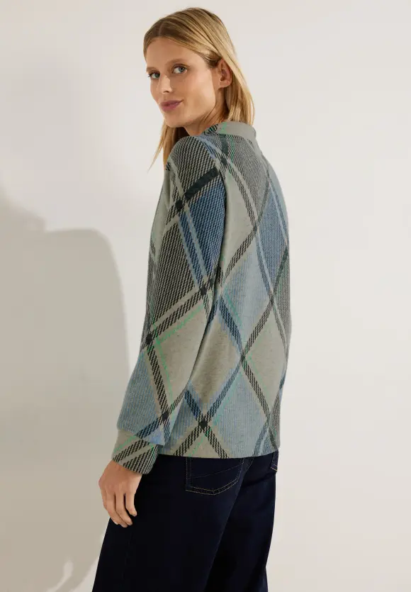 CECIL Langarmshirt Kariert