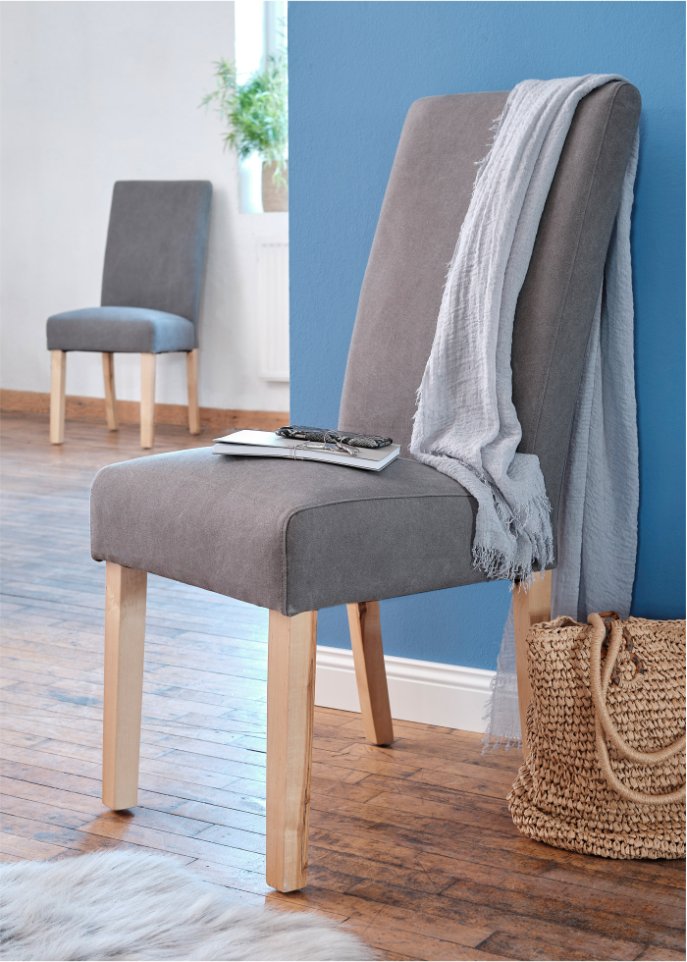 Stuhl mit hoher Lehne, 2er-Set