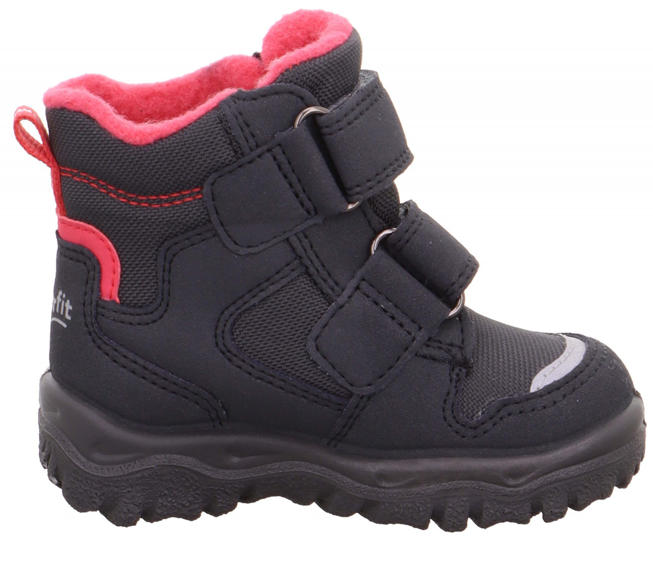 HUSKY1 - Grau/Pink Boots mit Klettverschluss