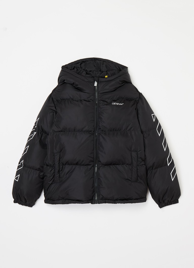 Off-White Bookish puffer jacket with print