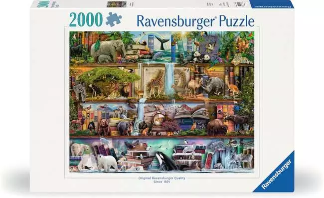Puzzle 2000 Teile - Wild Kingdom Shelves