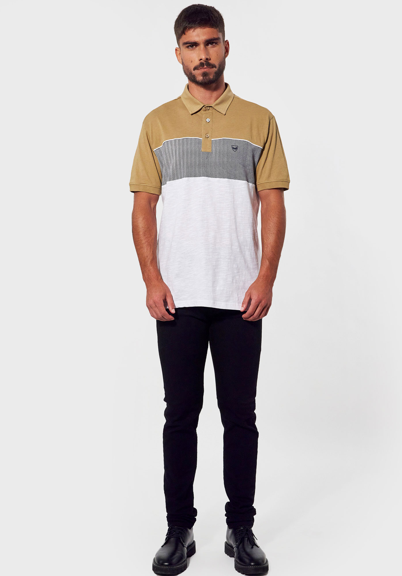 LOUIS  Polo beige Homme en 100% coton bio
