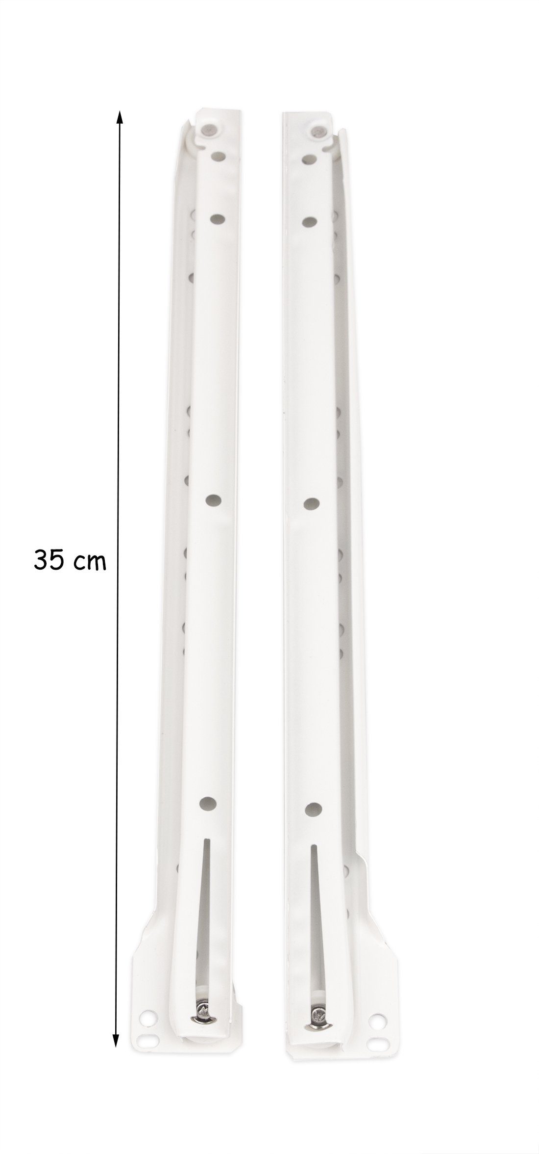 BigDean Auszug 1 Paar Schubladenschienen 350mm Schubladenauszug weiß Schienen