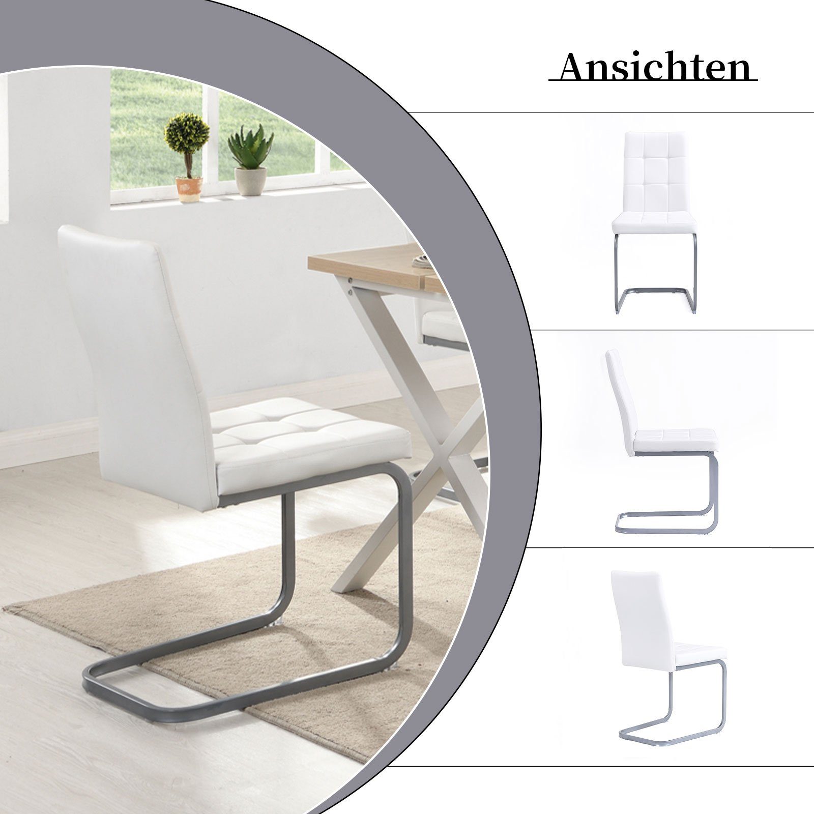 B&D home Freischwinger Freischwinger OLE (4er Set, 4 St), kippsicher, gepolstert