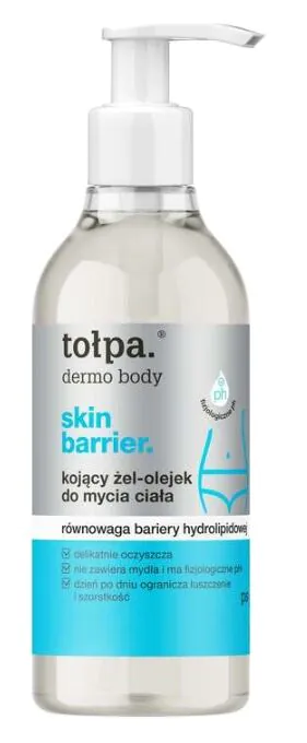 Καταπραϋντικό τζελ καθαρισμού σώματος Tołpa Dermo Body Skin Barrier που εξισορροπεί το υδρολιπιδικό φράγμα