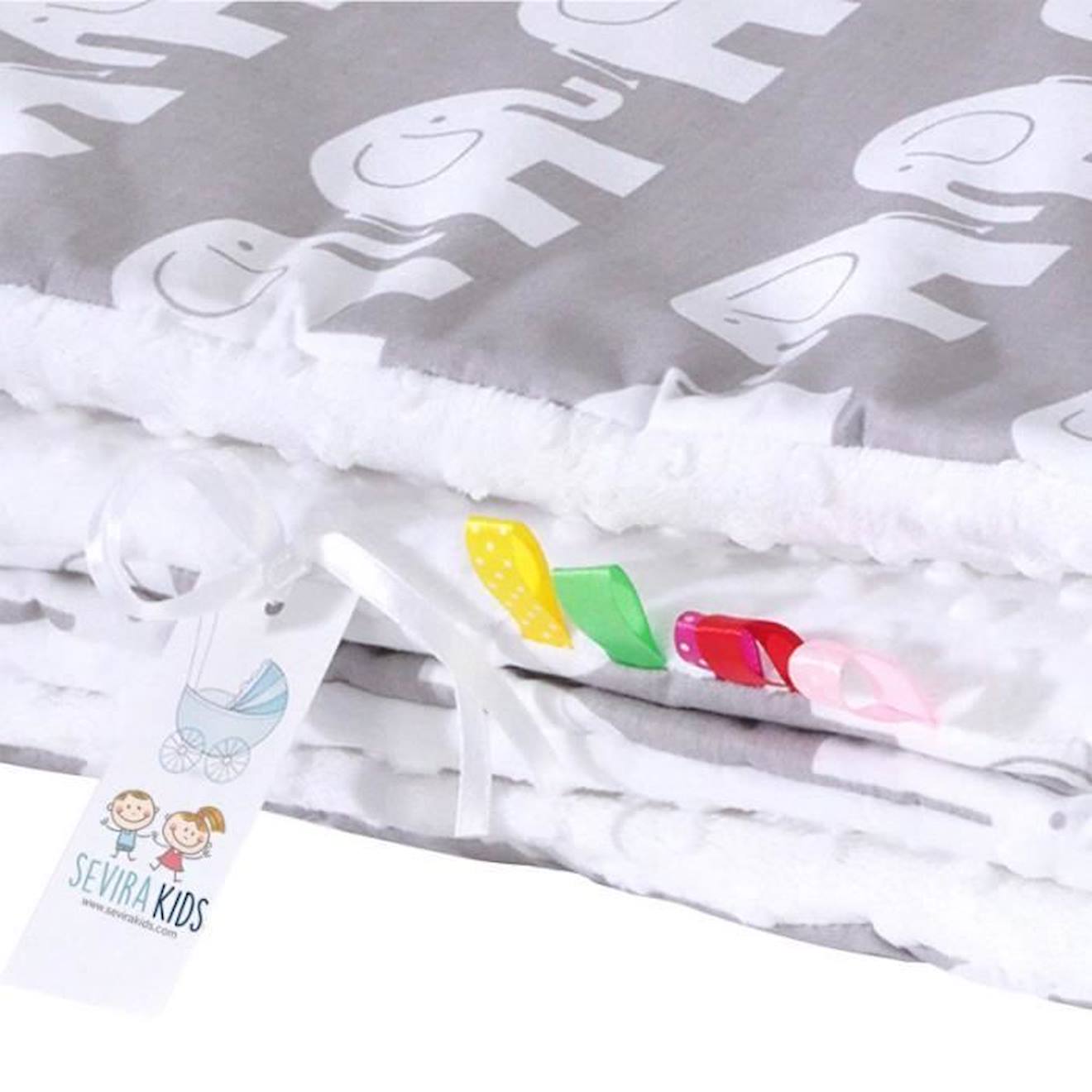 Couverture bébé en coton et minky