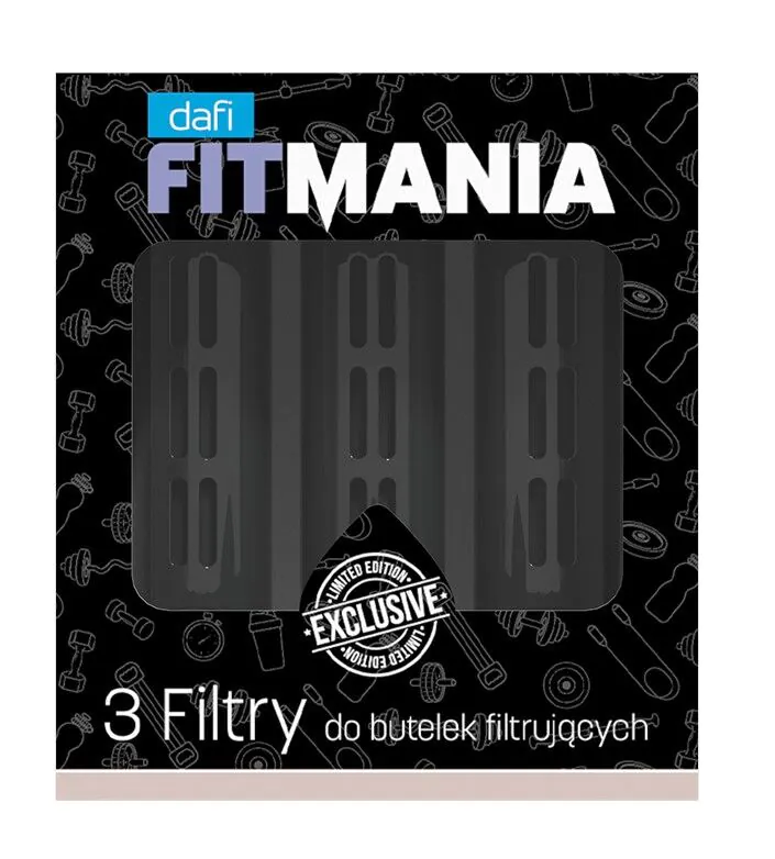 Dafi Fitmania Black - Συσκευασία 3 φίλτρων για μπουκάλια χωρίς καπάκι