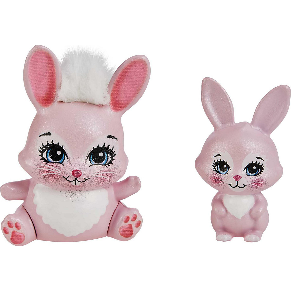 Enchantimals Bree Bunny und kleine Schwester (ca. 15 cm & ca. 4 cm) & 2 Tierfiguren